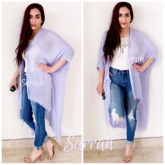 Last 1 then sold out New Boho Chic High Low Kimono Cardigan Wrap - Picture 5 of 8